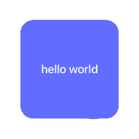 Small purple widget with the text "hello world"